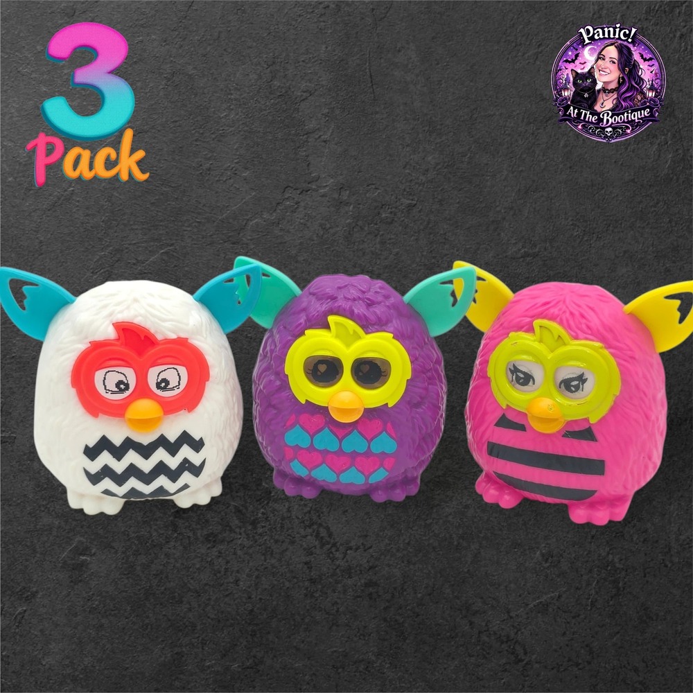 Hasbro Furby Boom Toy 3 Pack McDonald's 2013 Kids Meal Toy Nostalgia Y2K Retro